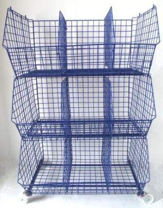 C2DS (large) Mobile Unit Complete (3 Baskets), RED C2DS Mobile Unit 3 Baskets, Filstorage