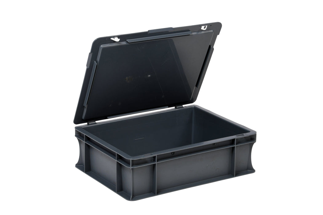 Grey Euro Stacking Containers - Various Sizes, 5L (Pack of 10) 300 x 200 x 120mm, Filstorage