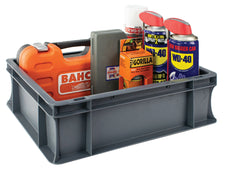 Grey Euro Stacking Containers - Various Sizes, 5L (Pack of 10) 300 x 200 x 120mm, Filstorage