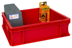 Coloured Euro Stacking Containers (4 Sizes), 10L (Pack of 5) 400 x 300 x 120mm / Red, Filstorage