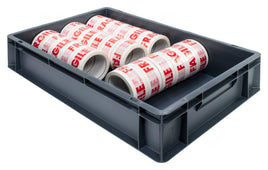 Grey Euro Stacking Containers - Various Sizes, 5L (Pack of 10) 300 x 200 x 120mm, Filstorage