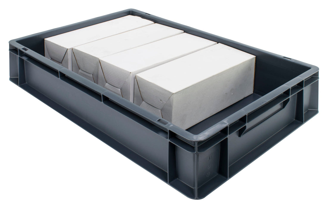Grey Euro Stacking Containers - Various Sizes, 5L (Pack of 10) 300 x 200 x 120mm, Filstorage