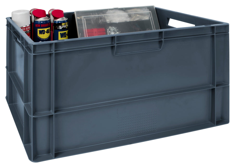 Grey Euro Stacking Containers - Filstorage 60L (Pack of 2) 600 x 400 x 320mm