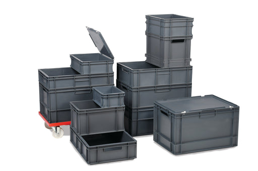 Grey Euro Stacking Containers - Filstorage