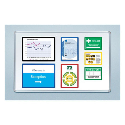 Magnetic Document Frame - Pack 10 (Various Sizes), A5 - Red, Filstorage