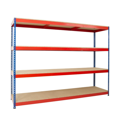 Heavy Duty Boltless Racking 4 Levels 1830mm H, 1220mm / 305mm / Orange/Blue, Filstorage
