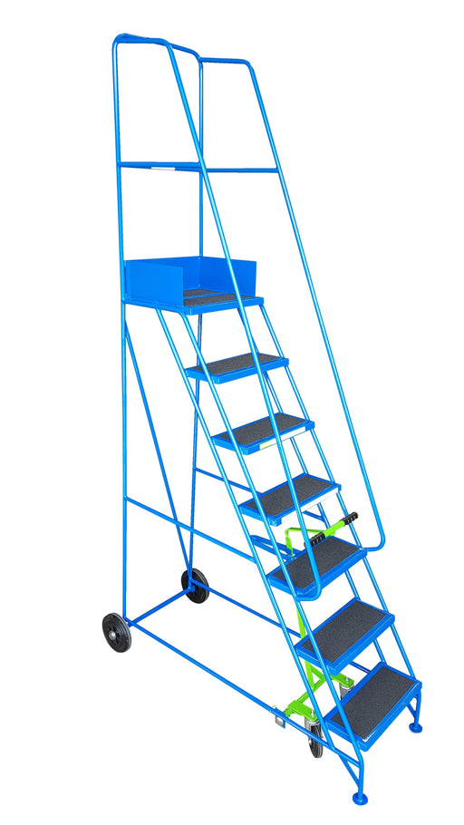 Narrow Aisle Pro Warehouse Mobile Safety Steps (2-8 Tread Options), 2 / Blue RAL 5005, Filstorage