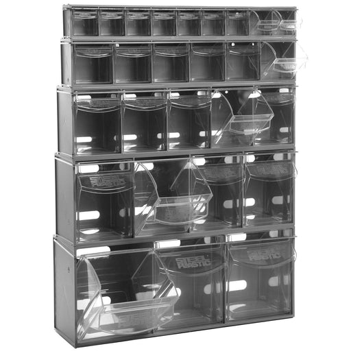Complete Van Storage Tilt Bin Kit (27 compartments), Tilt Bin Van Kit, Filstorage