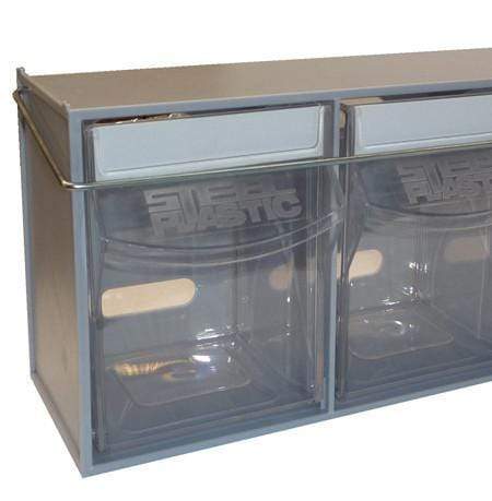 Van Storage Tilt Bin 9 Grey & Locking Bar - Filstorage