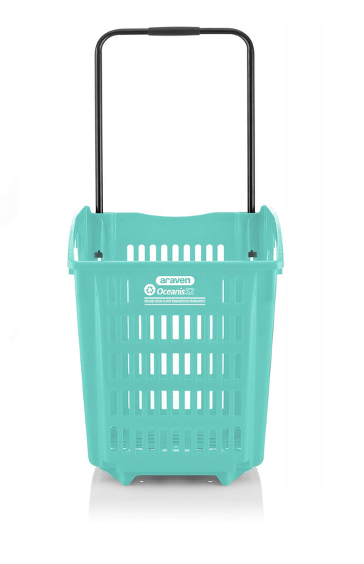 OCEANIS Plastic Shopping Trolley Basket 52L (Recycled Ocean Plastic), 52L Oceanis, Filstorage