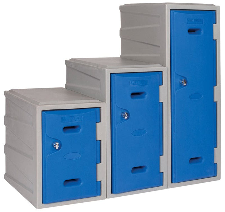 Bundle Offer: 21 x LK2 Plastic Locker 600mm H, 600mm High / Blue / Key Operated Lock, Filstorage