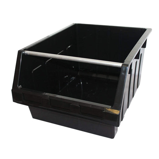 Large Stack & Nest Bin Supra 8 Stacking Storage Bin - Black 300mm H x 425mm W x 600mm D, FBSUP8 RECY, Filstorage