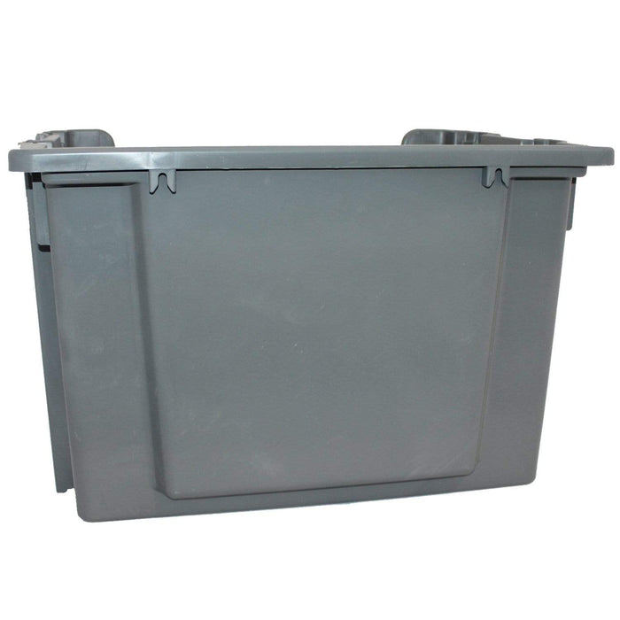 Grey Large Open Front Stacking Storage Pick Bin Containers 50L, Default Title, Filstorage