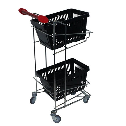 Two Tier Shopping/Picking Trolley, Trolley with Blue Baskets, Filstorage