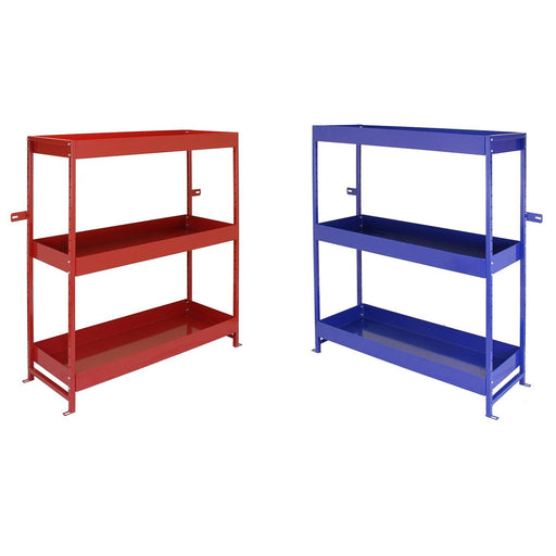 Universal Metal Van Racking & Shelving Storage System 1165mm H x 1150mm W x 345mm D, Blue / Single Units, Filstorage