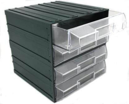 Vision Storage Block 16TR - 4 Drawer Compartment Organiser - Filstorage