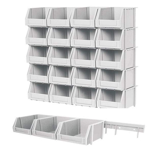 Wall Storage Kit 20 Parts Bins & Rails (PRB205) - Filstorage