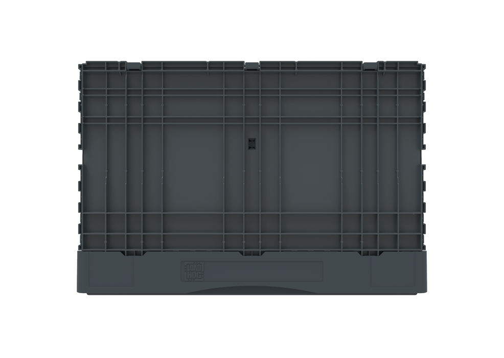 Collapsible Loadhog Heavy Duty Plastic Storage Container with lid, 400mm high, Filstorage