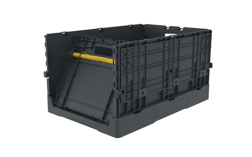 Collapsible Loadhog Heavy Duty Plastic Storage Container with lid, 400mm high, Filstorage
