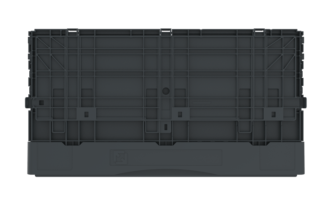 Collapsible Loadhog Heavy Duty Plastic Storage Container with lid, 400mm high, Filstorage