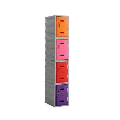 Bundle Offer: 28 x LK1 Plastic Locker 450mm H, 450mm High / Blue / Key Operated Lock, Filstorage