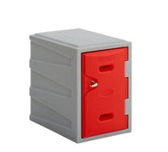 Offer: Set of 4 LK1 Plastic Lockers 450mm H, 450mm High / Blue / Key Operated Lock, Filstorage