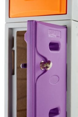 Bundle Offer: 14 x LK3 Plastic Locker 900mm H, 900mm High / Blue / Key Operated Lock, Filstorage