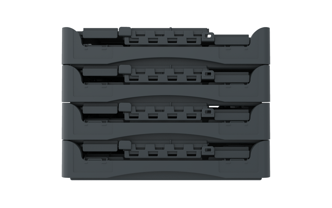 Collapsible Loadhog Heavy Duty Plastic Storage Container with lid, 400mm high, Filstorage