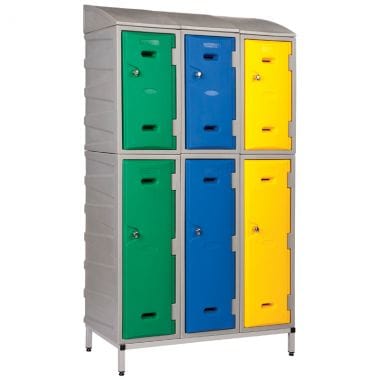 Bundle Offer: 21 x LK2 Plastic Locker 600mm H, 600mm High / Blue / Key Operated Lock, Filstorage