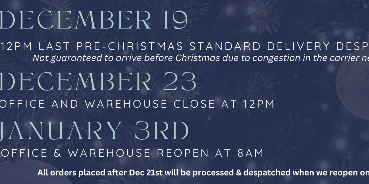 Pre Christmas Delivery & Christmas Trading — Filstorage