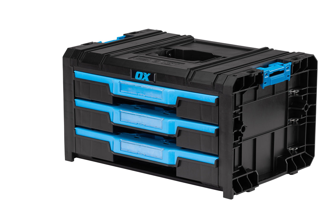 OX Tools ToolTrek Trade 3 Drawer Tool Box