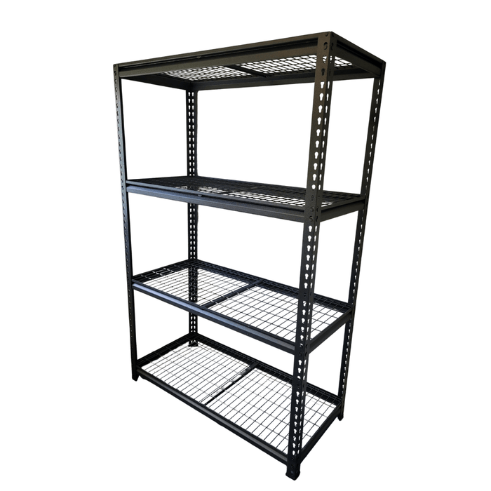 Black Mesh shelving unit 