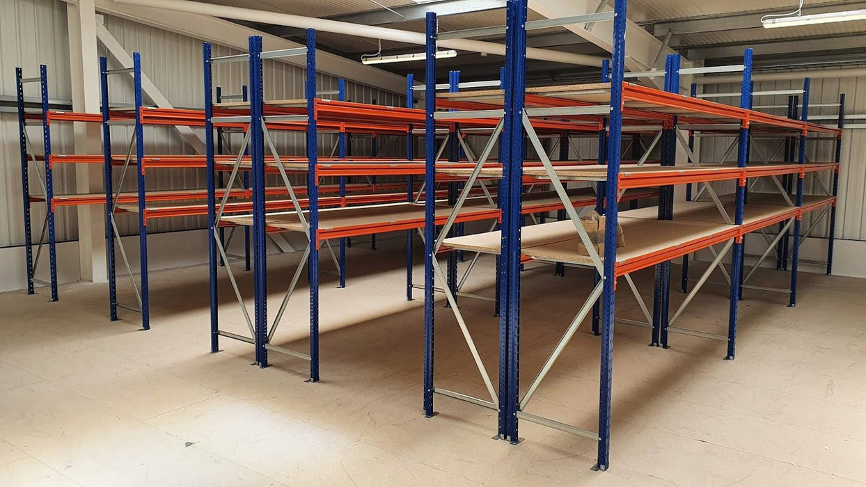 Heavy Duty Warehouse Longspan Racking Shelving System Starter Bay (500kg per level)
