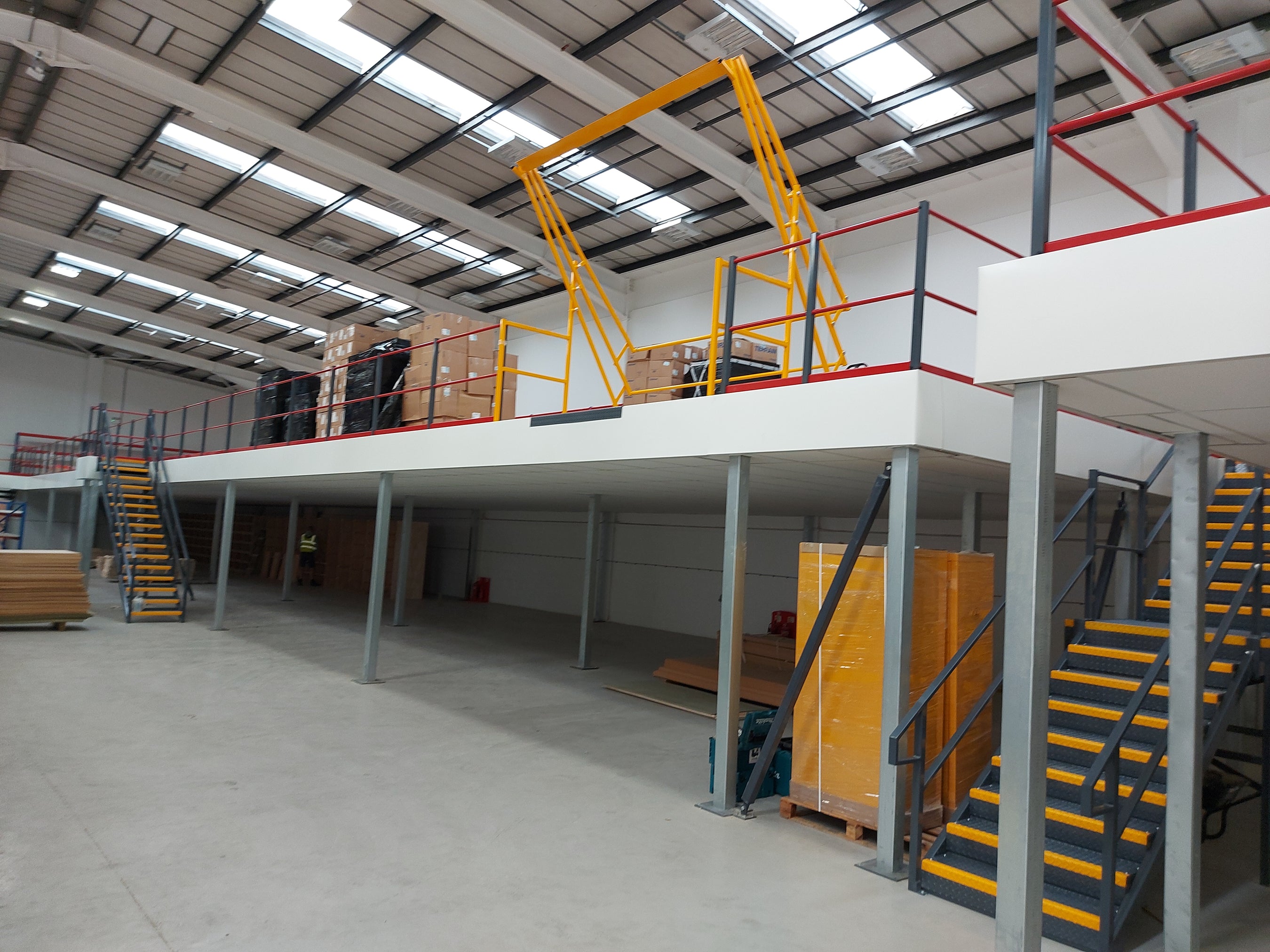 Mezzanine Floor with pallet gate and staircase
