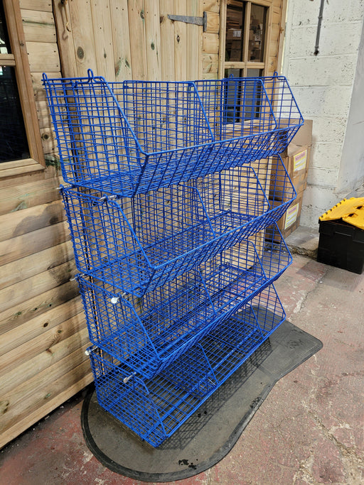 Clearance Bundle: C12 XL Blue Wire Storage Baskets (7 baskets/21 dividers)