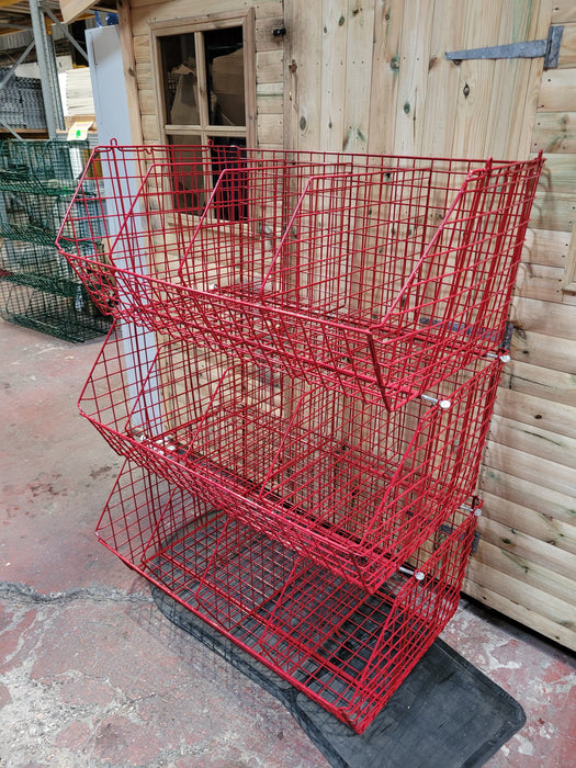 Clearance bundle: C2DS XL Wire Storage Baskets Red (5 baskets/15 dividers)