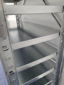 Close up steel shelving