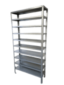 Steel Shelf Unit with 10 shelves (W1000 x D300 x H2000)