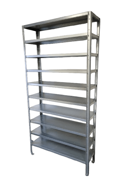 Steel Shelf Unit with 10 shelves (W1000 x D300 x H2000)