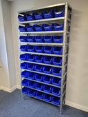 Steel Shelving Unit with 45 Bins Blue