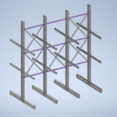 Heavy-Duty Galvanised Cantilever Racking