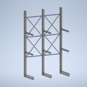 Heavy-Duty Galvanised Cantilever Racking