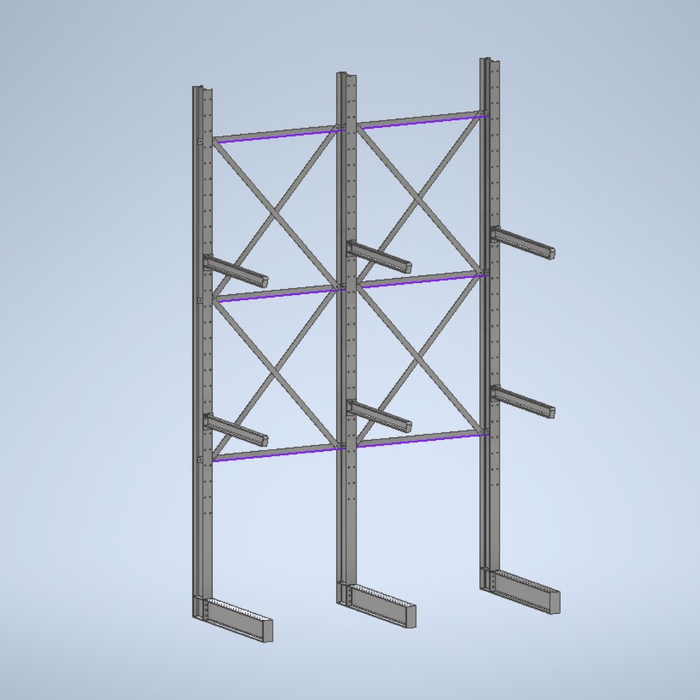 Heavy-Duty Galvanised Cantilever Racking