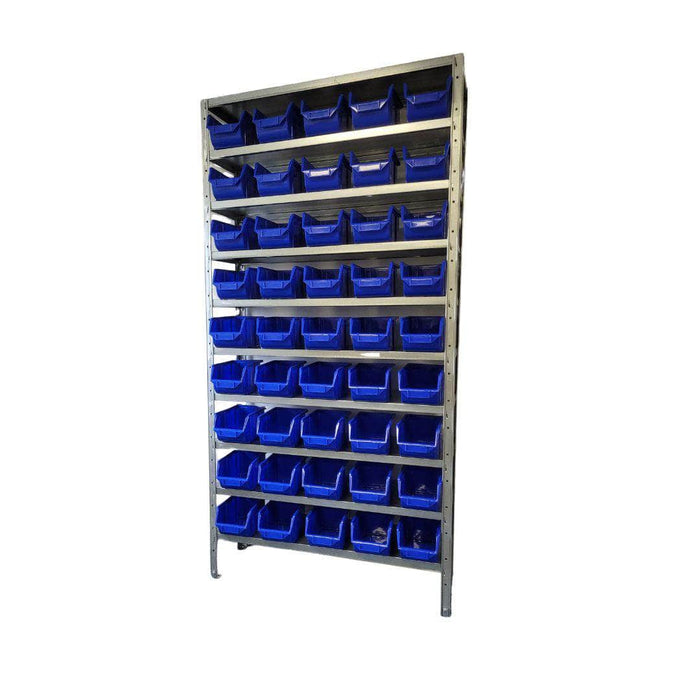 Steel Shelving Unit with 45 Bins Blue