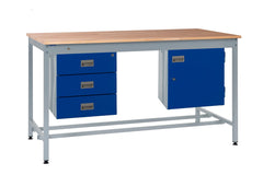 Square Tube Workbench with Drawer and Cupboard