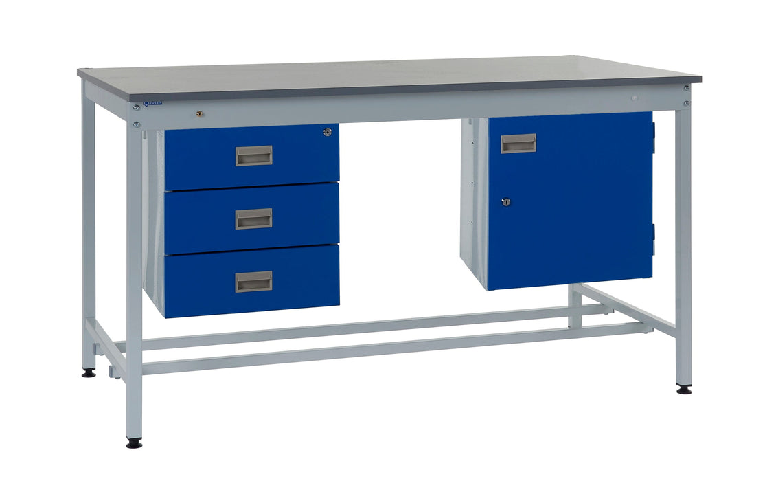 Square Tube Workbench with Drawer and Cupboard