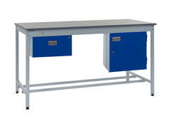 Square Tube Workbench with Drawer and Cupboard