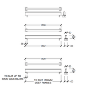 Pallet Racking Fork Spacers (1100mm deep)