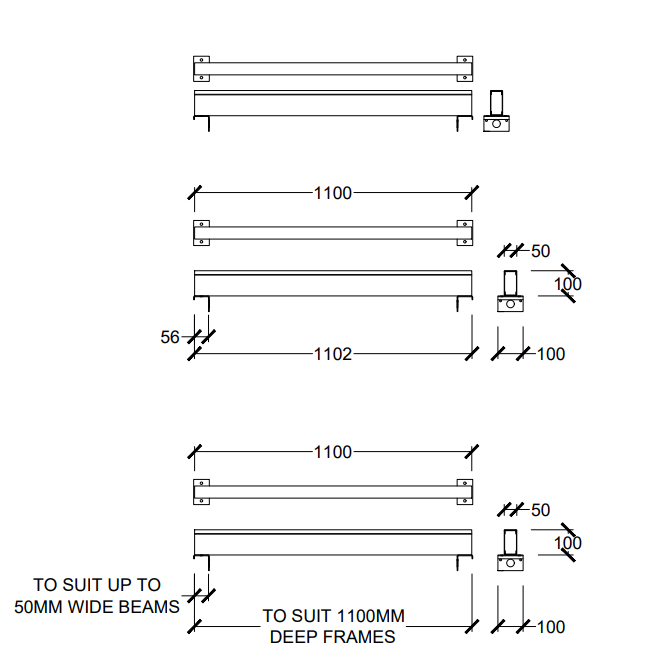 Pallet Racking Fork Spacers (1100mm deep)