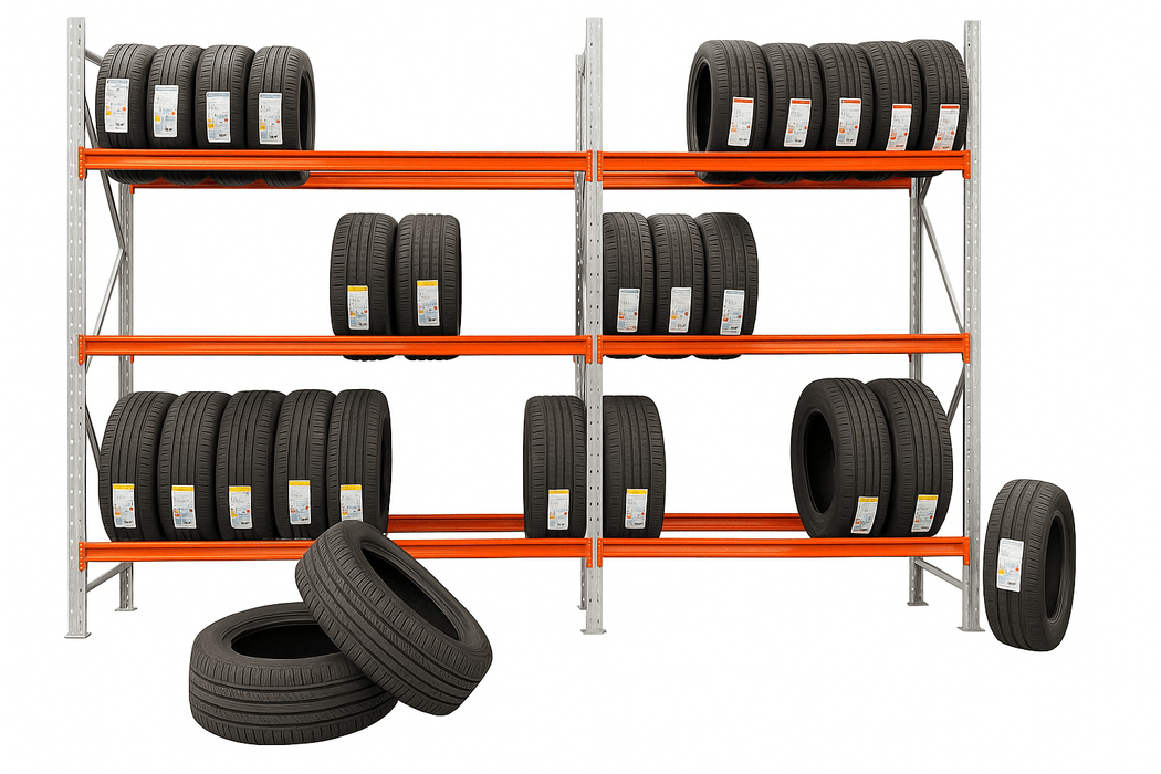 Longspan Tyre Racking Shelving System Starter Bay - Range of Heights, 2m / 1350mm, Filstorage